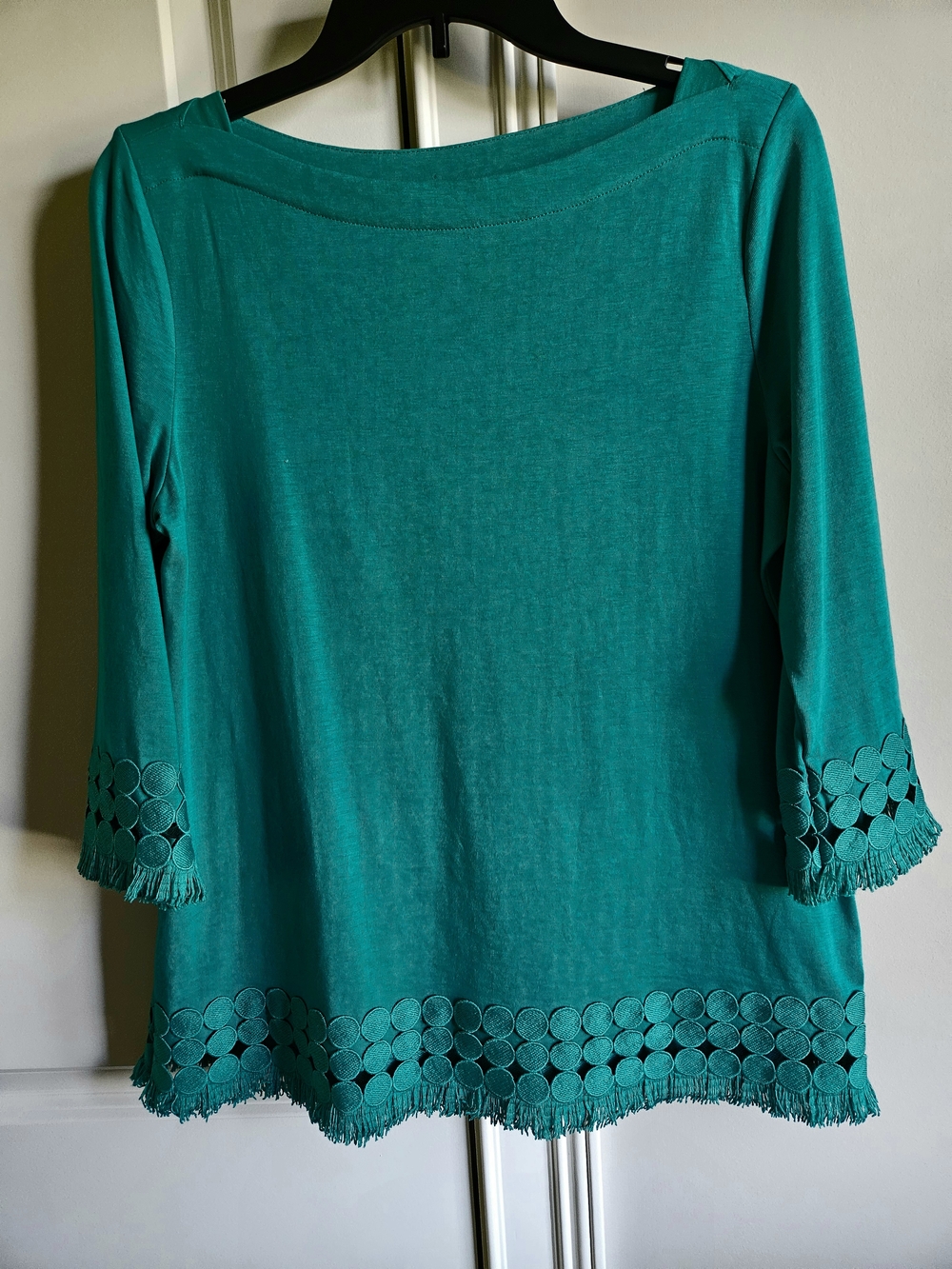 Talbots Turquoise GreenPetite Pima Cotton Tunic Top MP